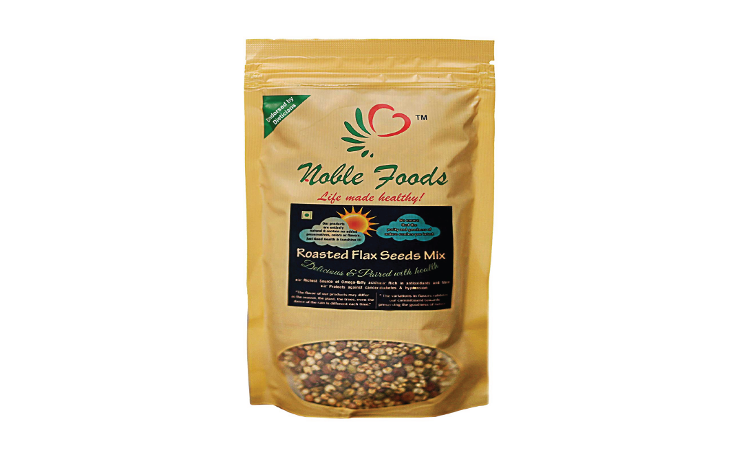 Noble Foods Roasted Flax Seeds Mix    Pack  180 grams
